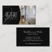 Carte de visite de dessinateur d'intérieurs (Devant / Derrière)