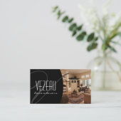 Carte de visite de dessinateur d'intérieurs (Debout devant)