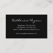 Carte de visite de dessinateur d'intérieurs (Dos)