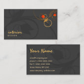 Carte de visite de dessinateur d'intérieurs (Devant / Derrière)