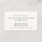 Carte de visite de dessinateur d'intérieurs (Dos)