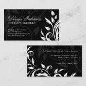 Carte de visite de dessinateur d'intérieurs (Devant / Derrière)