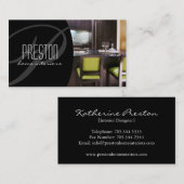 Carte de visite de dessinateur d'intérieurs (Devant / Derrière)