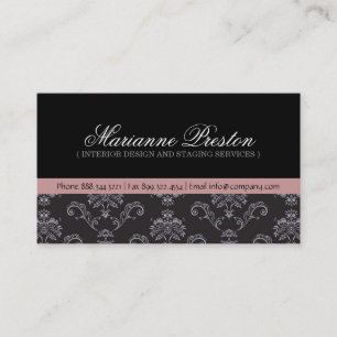 Carte de visite de dessinateur d'intérieurs de