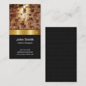 Carte de visite de dessinateur d'intérieurs de (Devant / Derrière)