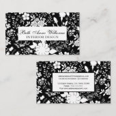 Carte de visite de dessinateur d'intérieurs (noir (Devant / Derrière)