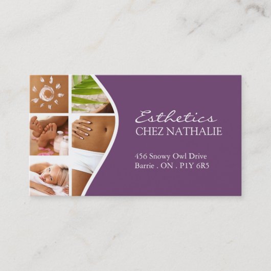 Carte de visite de ~ d'Esthetician (Devant)