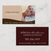 Carte de visite de ~ d'esthéticien (Devant / Derrière)
