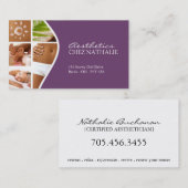 Carte de visite de ~ d'esthéticien (Devant / Derrière)