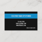 Carte de visite de détail automatique professionne (Dos)