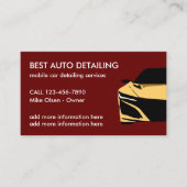 Carte de visite de détail de voiture mobile cool (Devant)