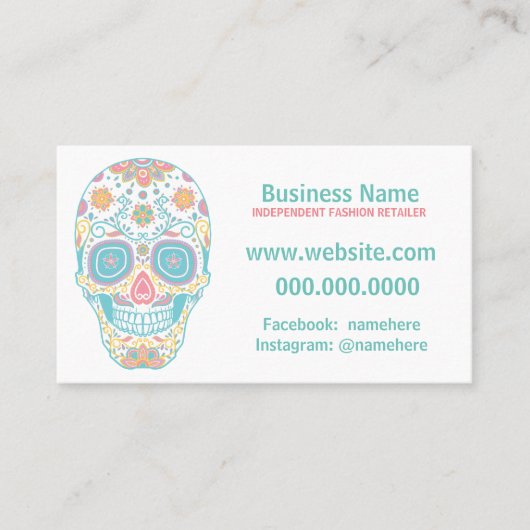 Carte de visite de détaillant de mode de Lula de (Devant)