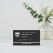 Carte de visite de détective d'officier de police (Debout devant)