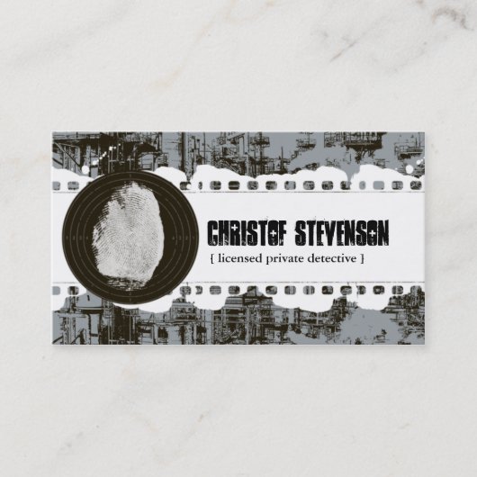 Carte de visite de détective privé d'empreinte (Devant)