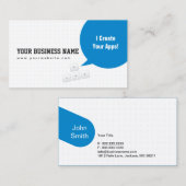 Carte de visite de développement d'application de  (Devant / Derrière)