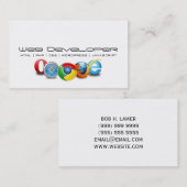 Carte de visite de développeur Web (Devant / Derrière)