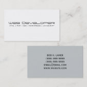 Carte de visite de développeur Web (Devant / Derrière)