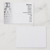 Carte de visite de diagramme d'oeil (Devant / Derrière)