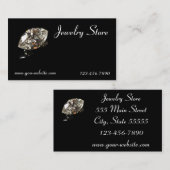 Carte de visite de diamant de magasin de bijoux (Devant / Derrière)