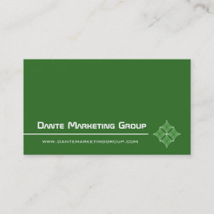 Carte de visite de diamant embellisé élégant, vert