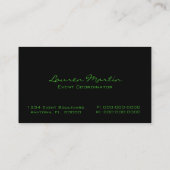 Carte de visite de diamant propre moderne, Kelly G (Dos)