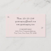 carte de visite de diamant rose Flamant rose (Dos)