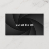 Carte de visite de diaphragme de photographe (Dos)