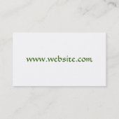 Carte de visite de diététicien (Dos)