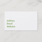 Carte de visite de diététicien (Dos)