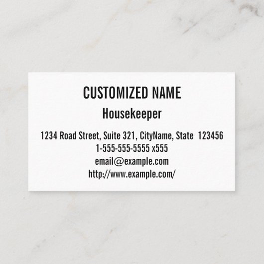 Carte de visite de différentes couleurs (Dos)