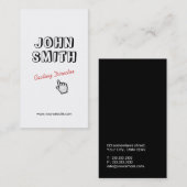 Carte de visite de directeur de casting des textes (Devant / Derrière)