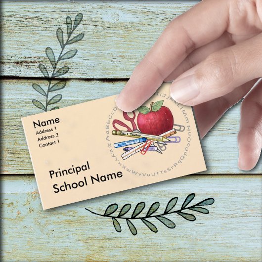 Carte de visite de directeur d'école
