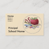 Carte de visite de directeur d'école (Devant)