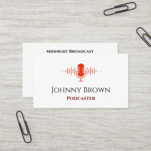 Carte de visite de disc jockey pour podcaster (Devant/Arrière en situation)