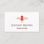 Carte de visite de disc jockey pour podcaster (Devant)