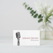 Carte de visite de disc jockey pour podcaster (Debout devant)