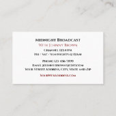 Carte de visite de disc jockey pour podcaster (Dos)