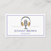 Carte de visite de disc jockey pour podcaster (Devant)