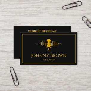 Carte de visite de disc jockey pour podcaster