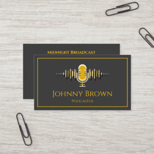 Carte de visite de disc jockey pour podcaster