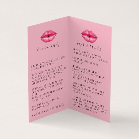 Carte de visite de distribution Lipsense de consei (Intérieur)