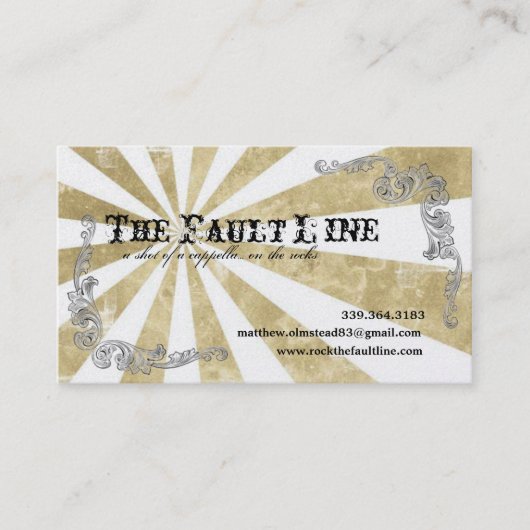 Carte de visite de divertissement de Starbust (Devant)