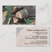 Carte de visite de diviseur de rondin (Devant / Derrière)