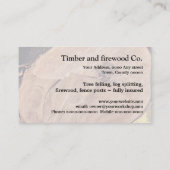 Carte de visite de diviseur de rondin (Dos)