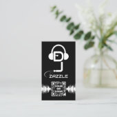 Carte de visite de DJ Deejay Disc Jockey (Debout devant)