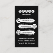 Carte de visite de DJ Deejay Disc Jockey (Dos)