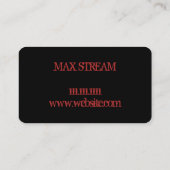 Carte de visite de DJ Music Club Entertainment (Dos)