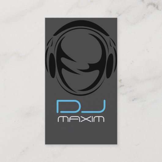 Carte de visite de DJ musique cool (Devant)