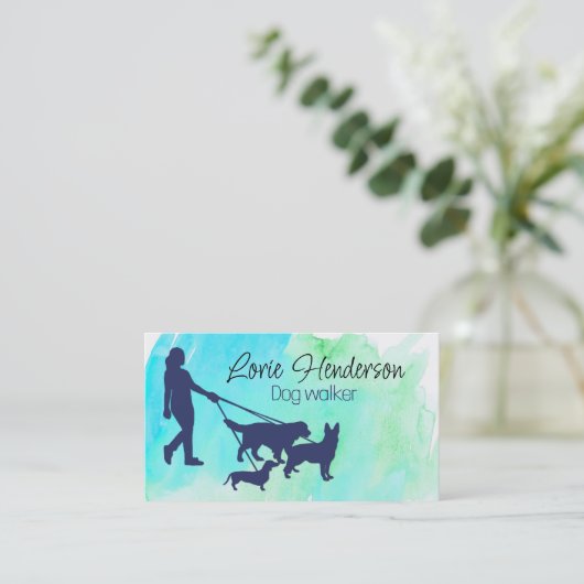 Carte de visite de Dog Walker (Debout devant)
