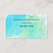 Carte de visite de Dog Walker (Dos)